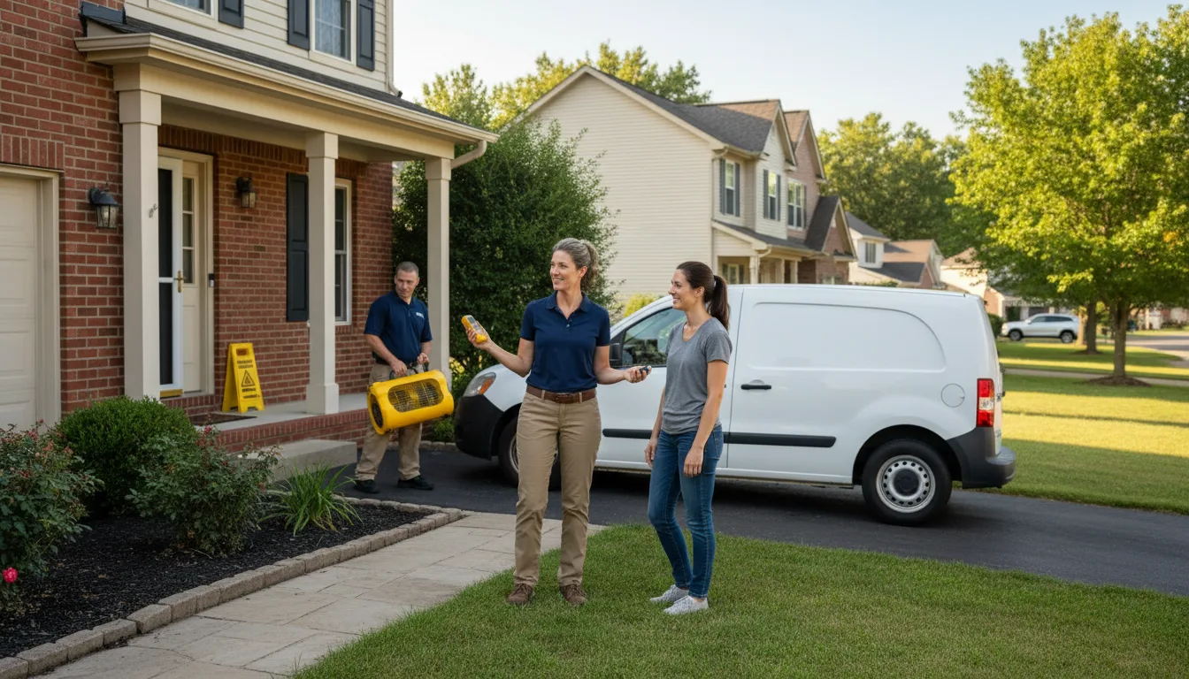 Residential water damage restoration in Calhoun, IL
